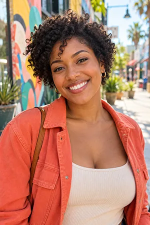 Maya smiling